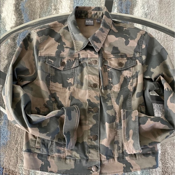 New York and Company Camouflage Jacket Large - Picture 1 of 8